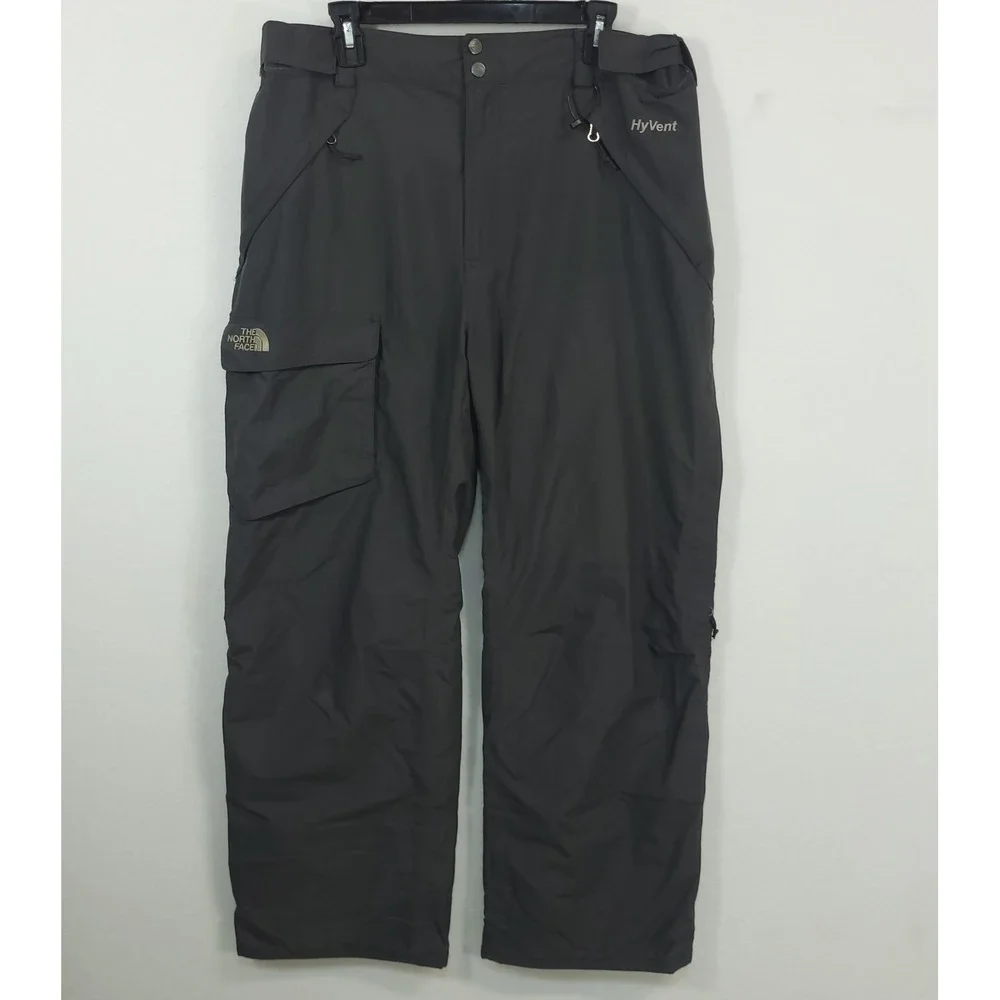The North Face HyVent Snow Pants Mens XL Gray Waterproof Ski Snowboard Cargo
